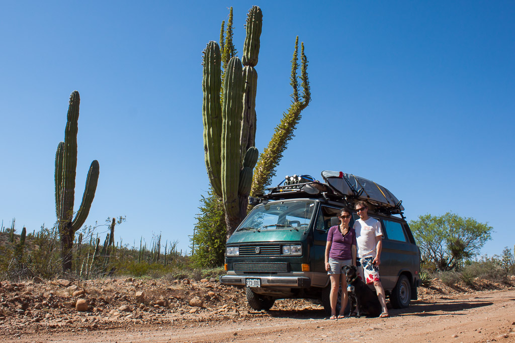 Van family in the cactuses and Boojum trees.
