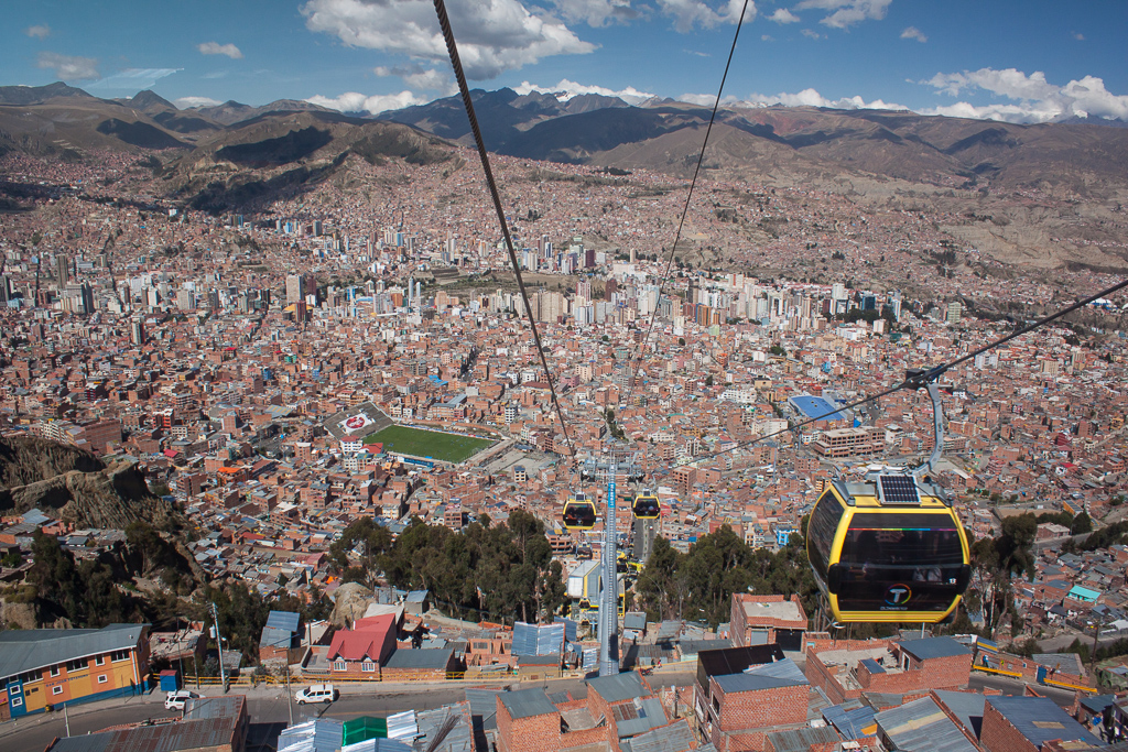 La Paz viewed from the teleferico.